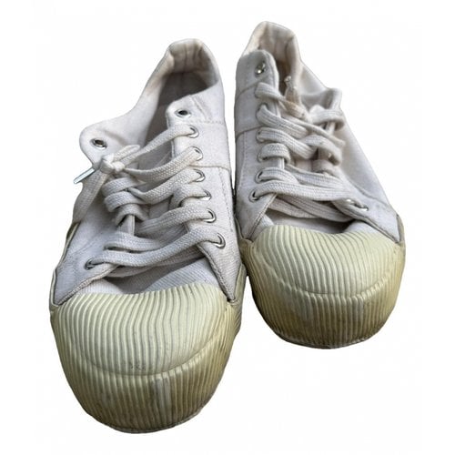 Pre-owned Nehera Cloth Trainers In Beige