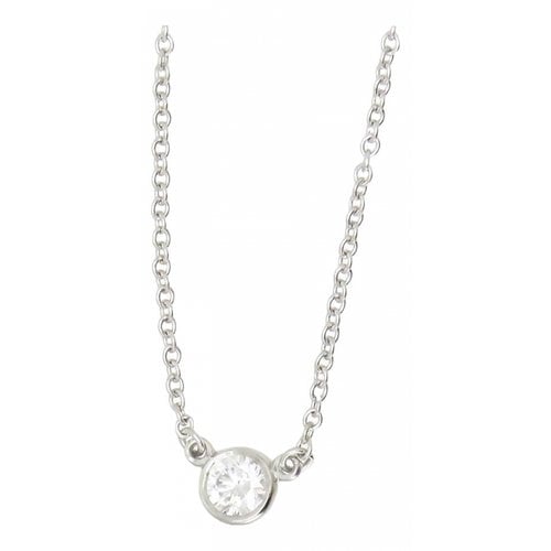 Pre-owned Tiffany & Co Platinum Necklace In Silver