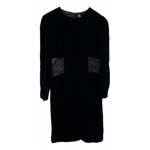 Pre-owned Dior Velvet Dress In Black