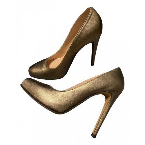 Pre-owned Max & Co Leather Heels In Metallic