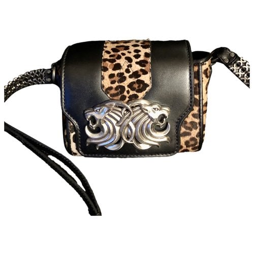 Pre-owned The Kooples Leather Crossbody Bag In Black