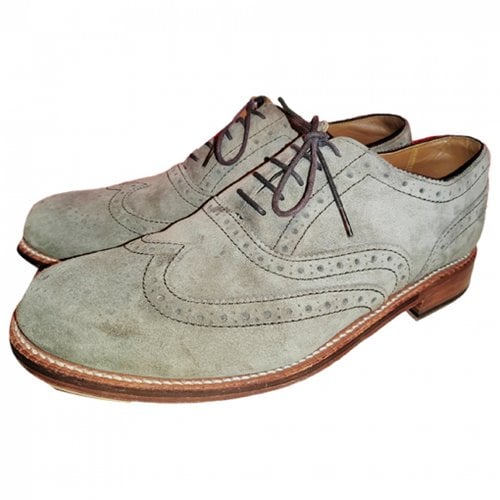 Pre-owned Grenson Lace Ups In Khaki