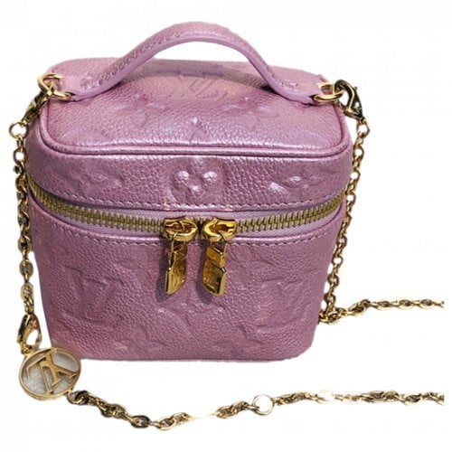 Pre-owned Louis Vuitton Vanity Leather Mini Bag In Purple