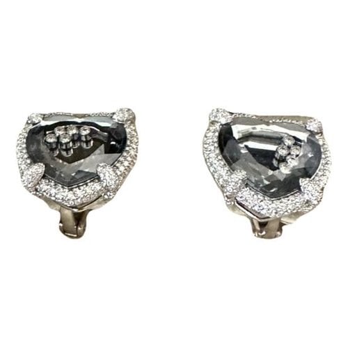 Pre-owned Chopard Happy Diamonds White Gold Earrings In Grey