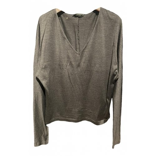 Pre-owned Tom Ford Silk Jersey Top In Grey
