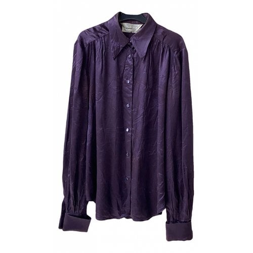 Pre-owned Max Mara Silk Blouse In Purple