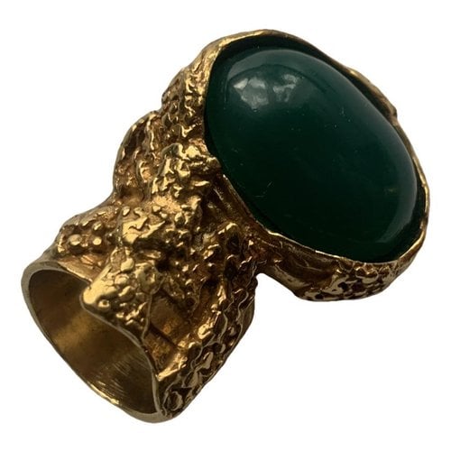 Pre-owned Saint Laurent Arty Ring In Gold