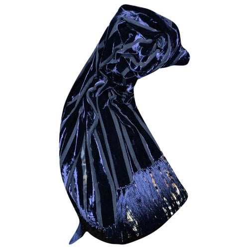 Pre-owned Emporio Armani Silk Stole In Blue