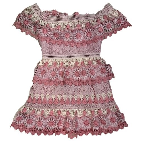 Pre-owned Self-portrait Lace Mini Dress In Other