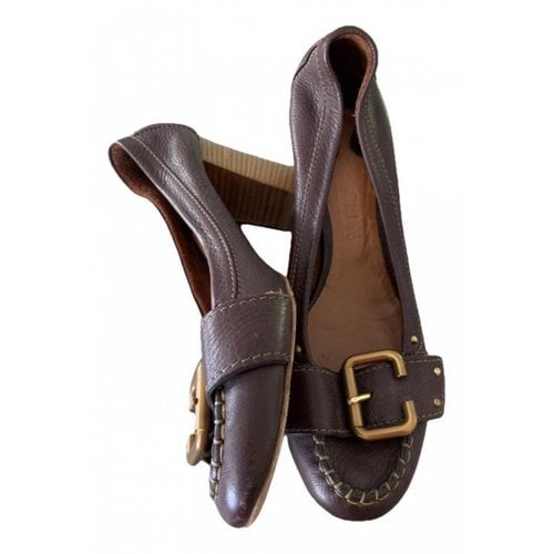 Pre-owned Chloé Leather Heels In Brown