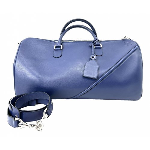Pre-owned Loewe Leather Travel Bag In Blue