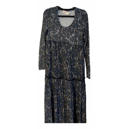 Pre-owned See By Chloé Silk Maxi Dress In Navy