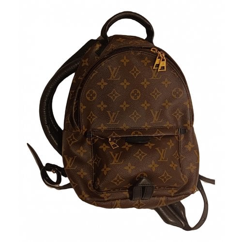 Pre-owned Louis Vuitton Palm Springs Leather Backpack In Multicolour