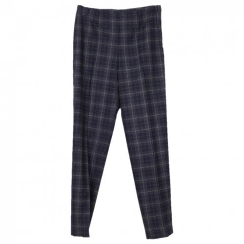 Pre-owned Piazza Sempione Wool Trousers In Black