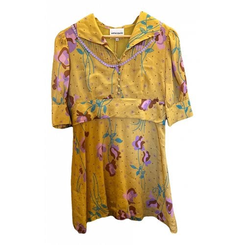Pre-owned Antik Batik Mini Dress In Yellow