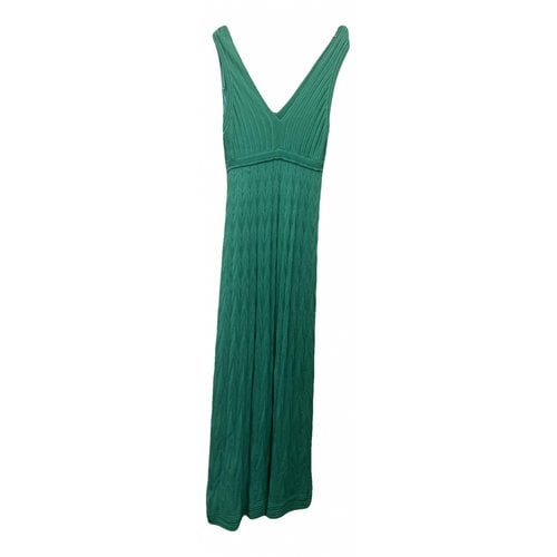 Pre-owned M Missoni Maxi Dress In Green