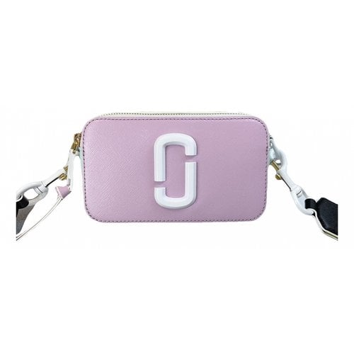 Pre-owned Marc Jacobs Snapshot Leather Crossbody Bag In Purple