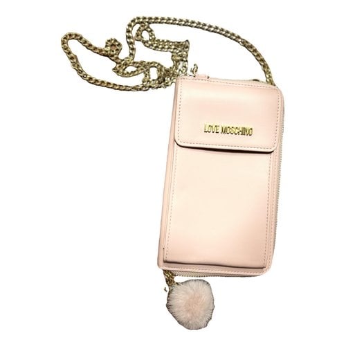 Pre-owned Moschino Leather Purse In Pink