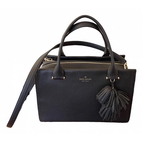 Pre-owned Kate Spade Leather Handbag In Black