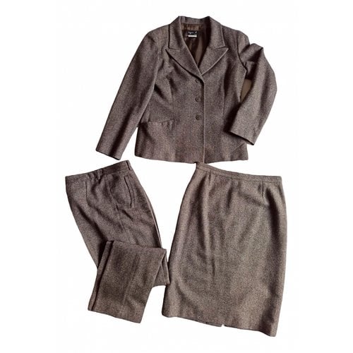 Pre-owned Agnès B. Wool Suit Jacket In Brown