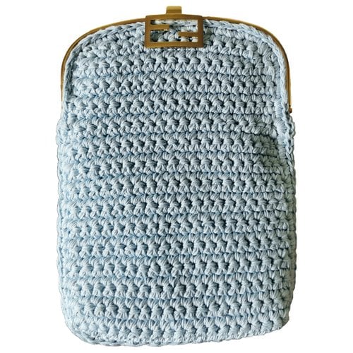 Pre-owned Fendi Clutch Bag In Blue