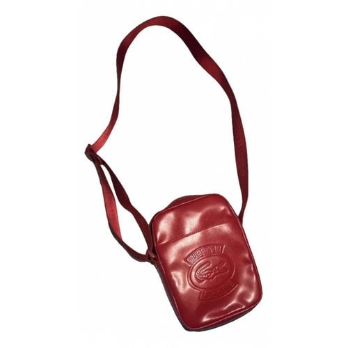 Pre-owned Lacoste X Supreme Leather Bag In Red