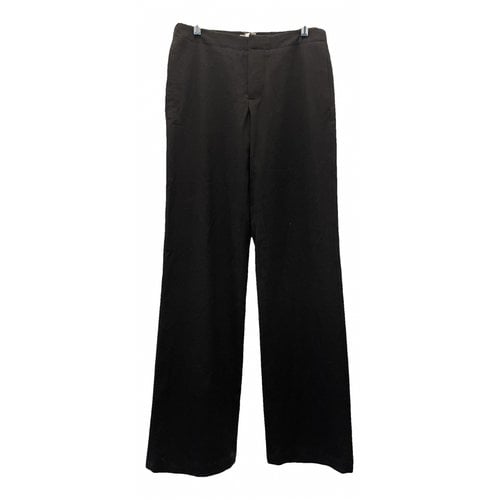 Pre-owned Helmut Lang Wool Trousers In Black
