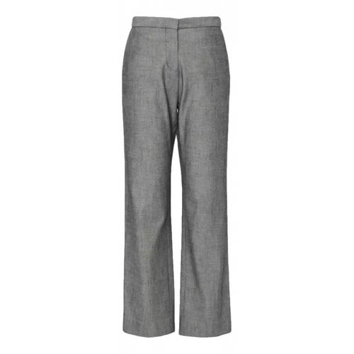 Pre-owned Marni Wool Straight Pants In Grey