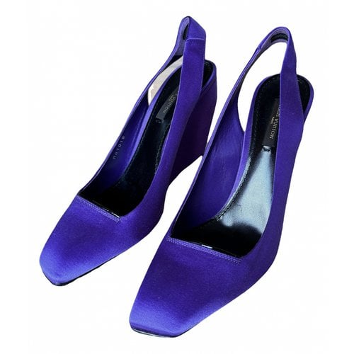 Pre-owned Louis Vuitton Cloth Heels In Purple