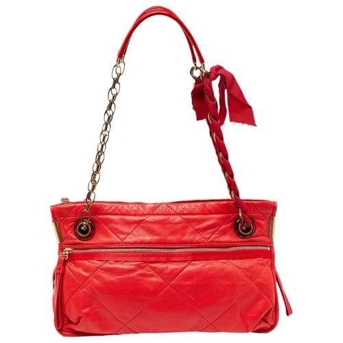 Pre-owned Lanvin Leather Handbag In Red