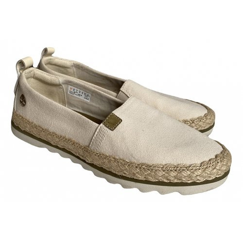 Pre-owned Timberland Cloth Flats In Beige