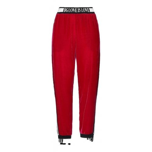 Pre-owned Dolce & Gabbana Carot Pants In Red
