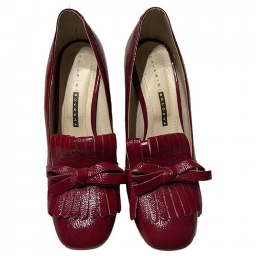 Pre-owned Chiarini Bologna Patent Leather Heels In Red