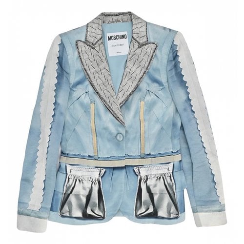Pre-owned Moschino Blazer In Blue