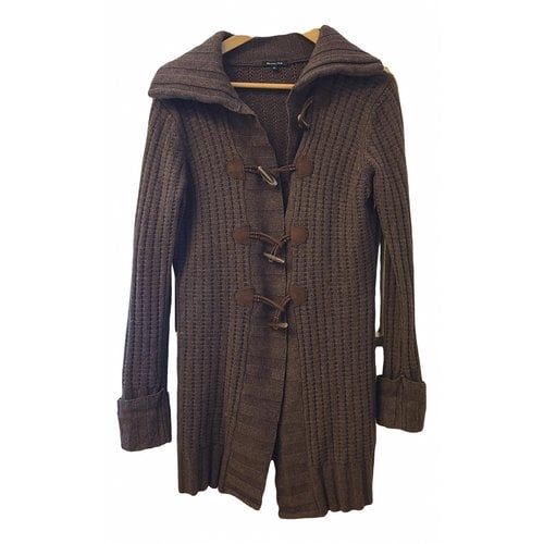 Pre-owned Massimo Dutti Wool Cardigan In Brown