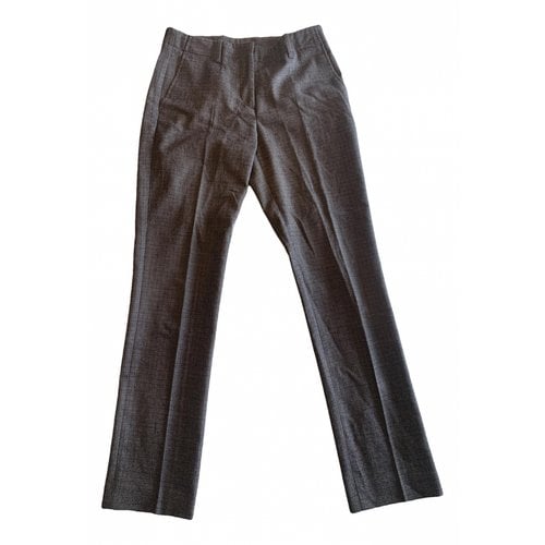 Pre-owned Slowear Wool Slim Pants In Brown