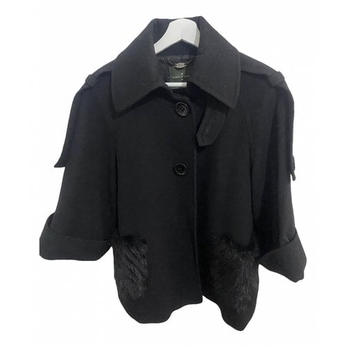Pre-owned Roberto Verino Wool Peacoat In Black