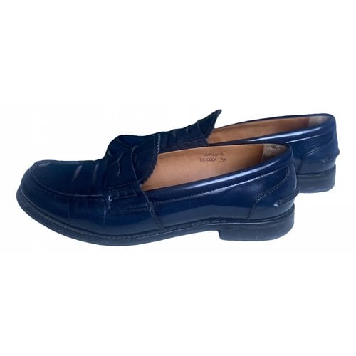 Pre-owned Church's Leather Flats In Blue