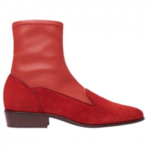 Pre-owned Charles Philip Leather Boots In Red