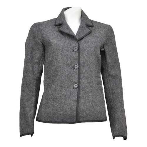 Pre-owned Prada Wool Short Vest In Grey