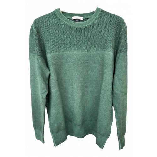 Pre-owned Paolo Pecora Wool Pull In Green