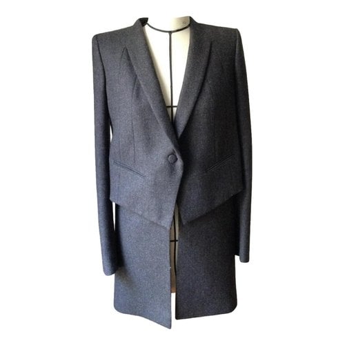 Pre-owned Givenchy Wool Coat In Grey