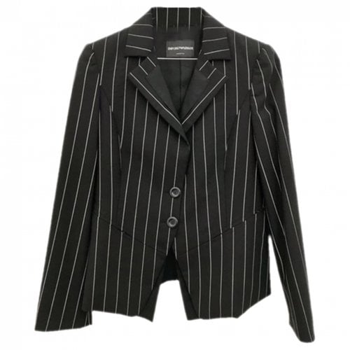 Pre-owned Emporio Armani Wool Suit Jacket In Black