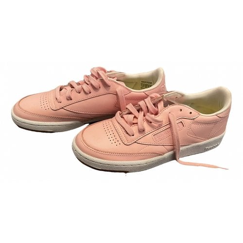 Pre-owned Reebok Club C 85 Leather Trainers In Pink