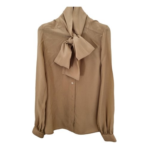 Pre-owned Gucci Blouse In Camel