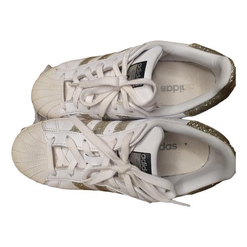 Pre-owned Adidas Originals Superstar Lace Ups In White