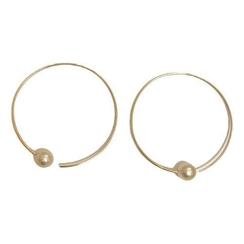 Pre-owned Celine Hoop Earrings In Gold