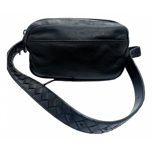 Pre-owned Bottega Veneta Leather Weekend Bag In Black
