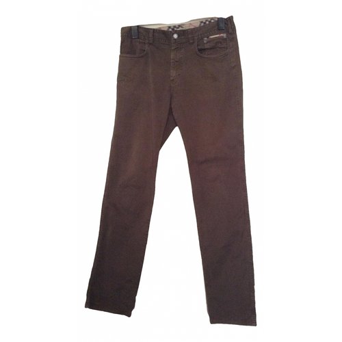 Pre-owned Burberry Straight Jeans In Brown