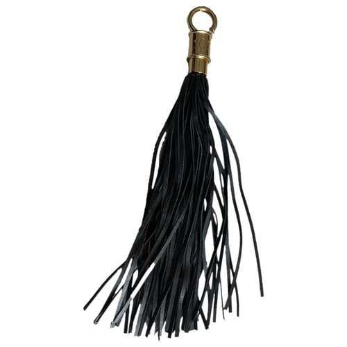 Pre-owned Balmain Leather Bag Charm In Black